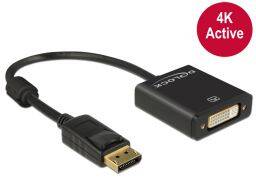 DeLock Displayport 1.2 male > DVI-D (Dual Link) female 4K Active Adapter Black