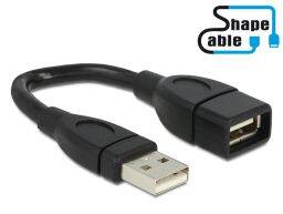 DeLock Cable USB 2.0 Type-A male > USB 2.0 Type-A female ShapeCable 0,15m