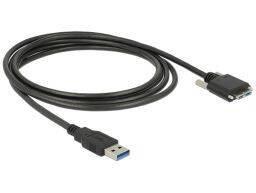 DeLock Cable USB 3.0 type A male > USB 3.0 type Micro-B male with screws 3m