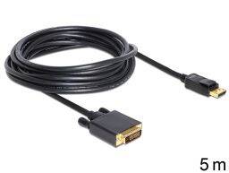 DeLock Displayport 1.2 male to DVI-D (Dual Link) male 5m Black
