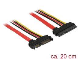 DeLock Extension SATA 6 Gb/s 22 pin plug > SATA 22 pin receptacle (5V + 12V) 20cm cable