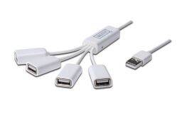 Digitus DA-70216 Slim Spider USB Hub 4-port White