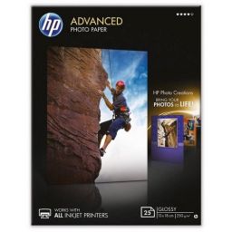 HP Q8696A Advanced Glossy Photo Paper-25 sht/13 x 18 cm borderless