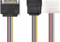 Nedis SATA kábel 0.15m (SATA apa - SATA anya + Molex anya)