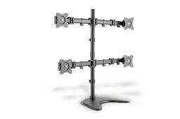 Digitus Quad Monitor Desk Stand/Clamp Mount, black