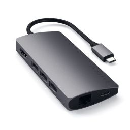 Satechi TYPE-C Multi-Port Adapter 4K with ethernet Space Grey