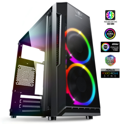 Spirit of Gamer Deathmatch 3 RGB ablakos táp nélküli fekete mATX ház