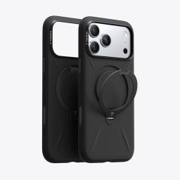 Torras Ostand Q3 Silicone case for iPhone 17 Pro Obsidian Black