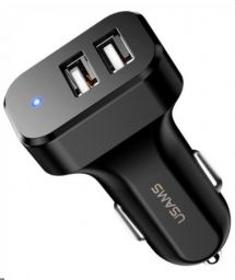 Usams C13 Dual USB Car Charger Black