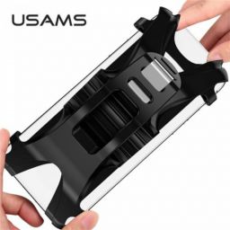 Usams ZJ53ZJ01 Bicycle Silicon Phone Holder Black