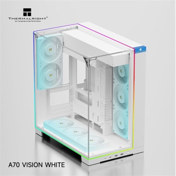 Thermalright A70 VISION White táp nélküli ablakos Mid Tower számítógépház fehér