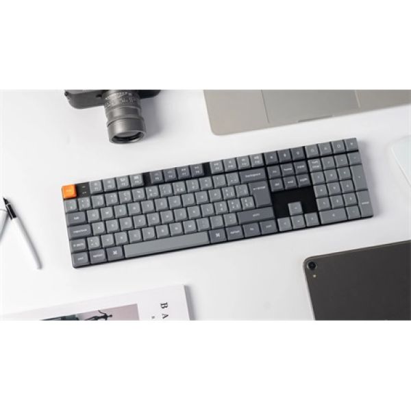 Keychron K5 Max Bluetooth / vezeték nélküli / USB magyar low profile mechanical 2.0 red mechanikus billentyűzet fekete-s