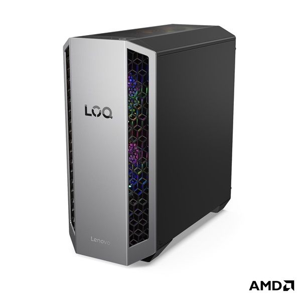 LENOVO LOQ Tower 26ADR10, AMD Ryzen 7 8745HX, 32GB, 1TB, RTX 5070 12GB, NoOS, Luna Grey + Eclipse Black