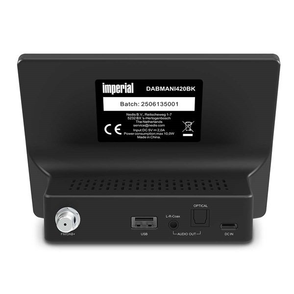 Imperial DABMANI420BK kompakt hibrid rádió (internet, DAB+, FM Hi-Fi tuner) Bluetooth®-szal