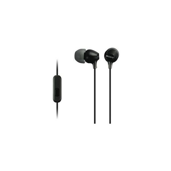 SONY MDREX15APB.CE7, 18-22000 Hz, 16 ohm, 3.5 mm Jack, 1,2 m Vezetékes, szilikonos Fülhallgató mikrofonnal, Fekete