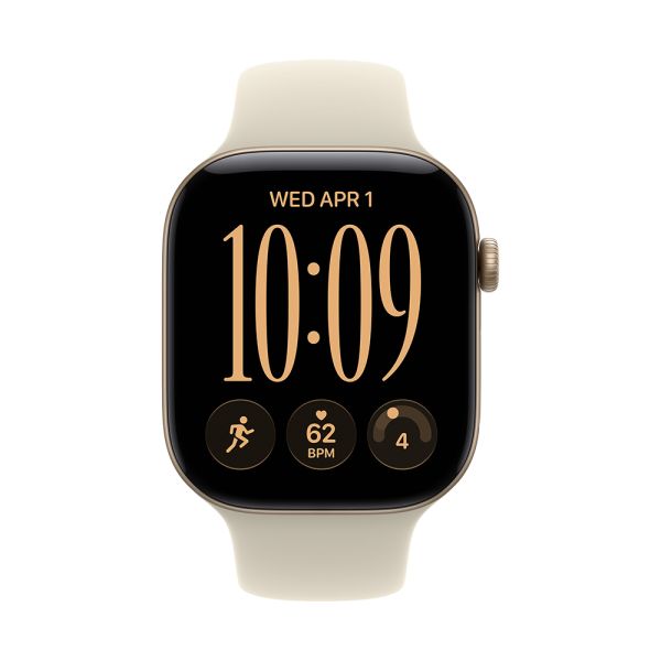 Apple Watch S12 GPS 46mm Light Gold Aluminium Case with Sand Sport Band - S/M