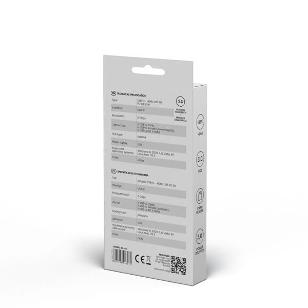 Savio AK-48 Multiport Adapter White