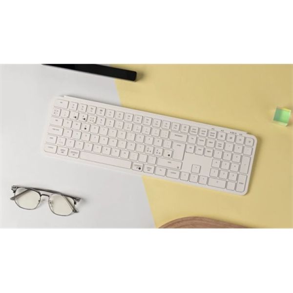 Keychron B6 Pro Bluetooth / vezeték nélküli magyar Scissor Switch mechanikus billentyűzet fehér