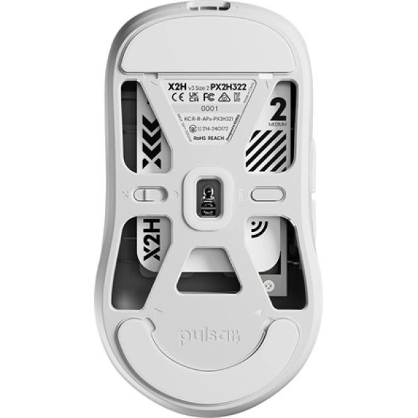 Pulsar X2H v3 Medium optikai vezeték nélküli gaming egér fehér