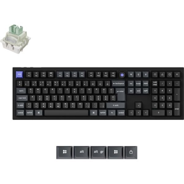 Keychron Q6 HE 8K USB magyar Ultra-fast Lime Magnetic mechanikus billentyűzet fekete