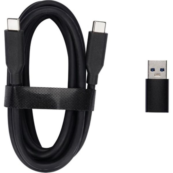 Obsbot USB-C 3.0 -> USB-C 3.0 M/M adatkábel 1.5m fekete +USB-A adapter