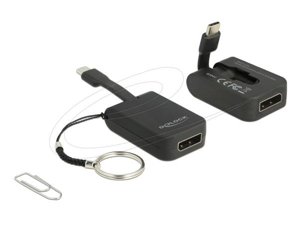 DeLock USB Type-C Adapter to DisplayPort (DP Alt Mode) 4K 60 Hz Key Chain