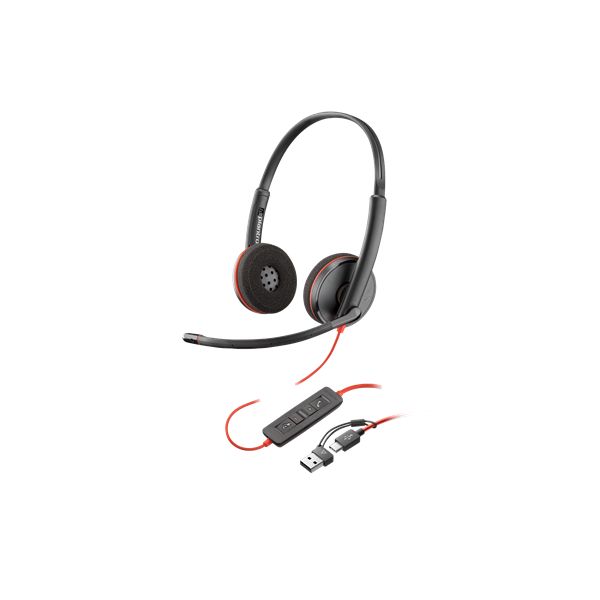 HP POLY fejhallgató Blackwire 3220 sztereó USB-C+USB-C/USB-A adapter (Bulk)