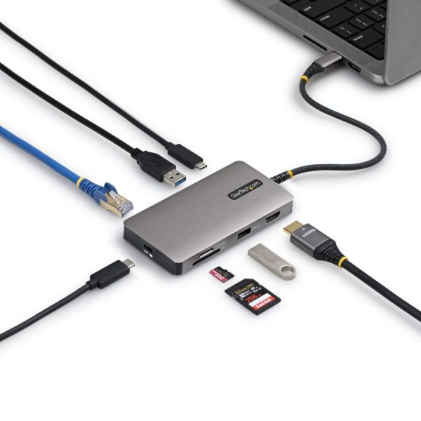 Startech 7-Port USB-C Multiport Adapter 4K 60Hz Gray