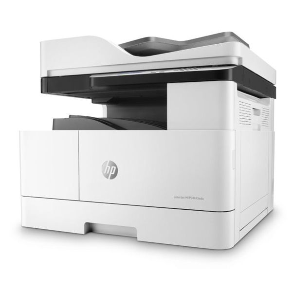 HP Lézer MFP NY/M/S HP LaserJet M443nda A3, fekete, 512MB, USB/Háló, A4 25lap/perc FF, 600x600dpi, Duplex, DADF