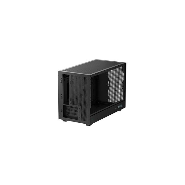 DEEPCOOL Ház Micro ATX CH260, Tápegység nélkül, Fekete, Üvegfalú