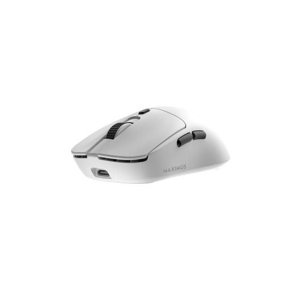 WHITE SHARK PRÉMIUM GM-9010W MAXIMUS-W vezeték nélküli gamer egér, 26.000 dpi, fehér