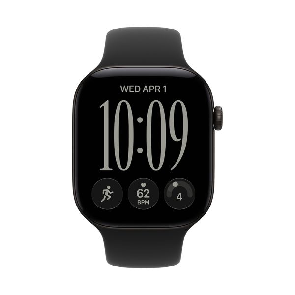 Apple Watch S12 GPS 46mm Black Aluminium Case with Black Sport Band - M/L