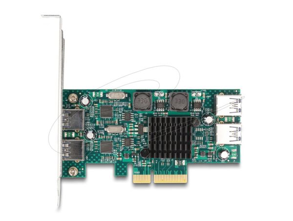 DeLock PCI Express x4 Card to 2xExternal USB 5Gbps Type-A + 2xInternal USB 5Gbps Type-A Dual Channel Low Profile Form Factor