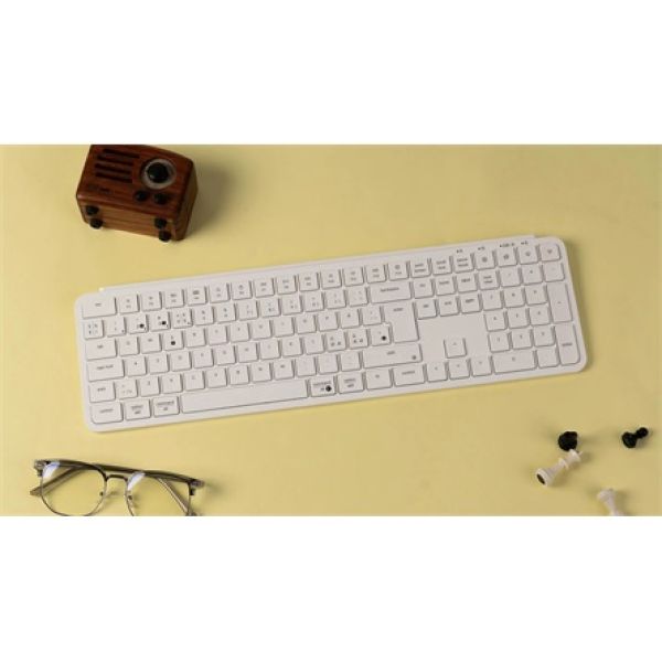 Keychron B6 Pro Bluetooth / vezeték nélküli magyar Scissor Switch mechanikus billentyűzet fehér