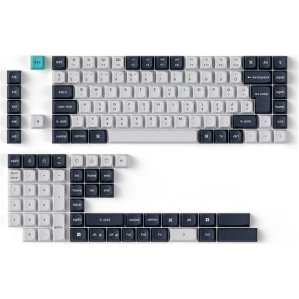 Keychron PBT-134-HU magyar billentyűsapka készlet fehér-kék ISO