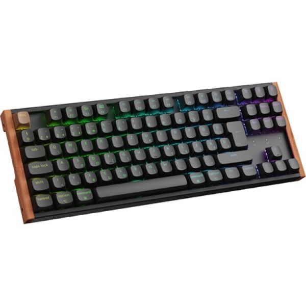 Keychron K8 HE Bluetooth / vezeték nélküli magyar Gateron double-rail magnetic nebula mechanikus billentyűzet fekete (Bo