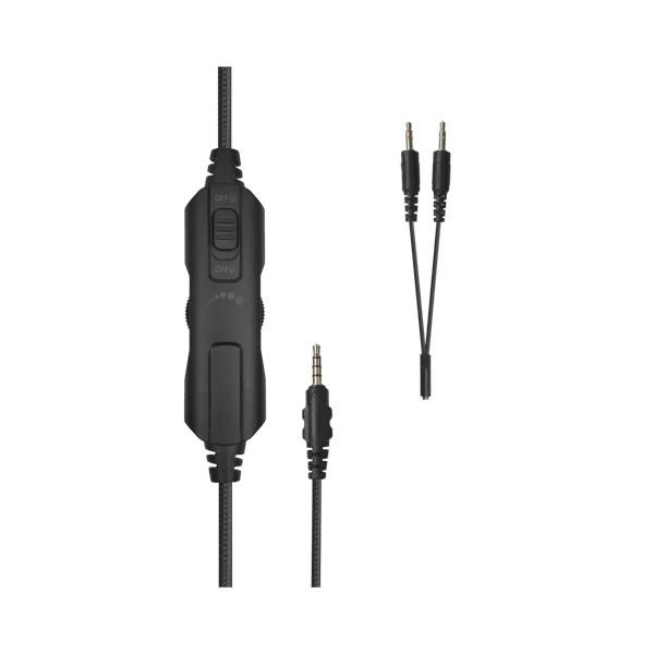 WHITE SHARK GH-2540W ELEPHANT-W  vezetékes gamer fejhallgató mikrofonnal, fehér