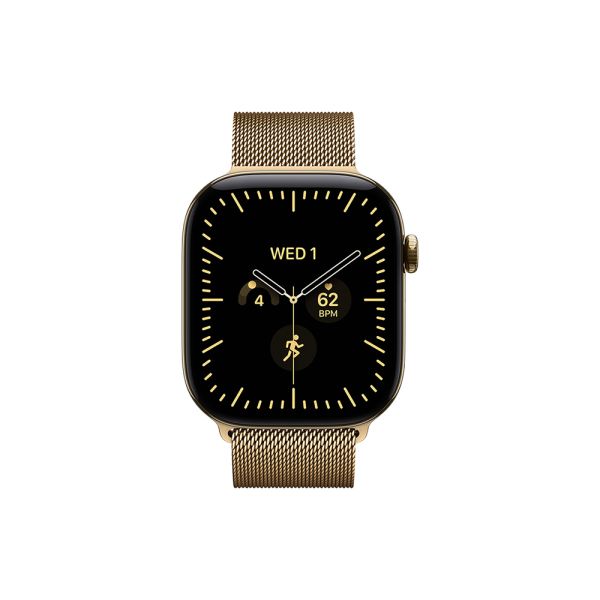 Apple Watch S12 Cellular 42mm Radiant Gold Titanium Case with Radiant Gold Milanese Loop
