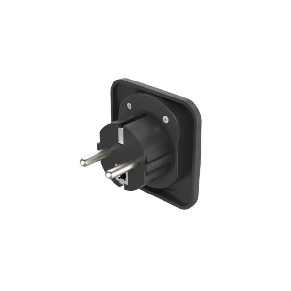 Hama Travel Adapter Type E and F 3-Pin Universal World to Europe Black