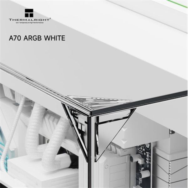 Thermalright A70 ARGB White táp nélküli ablakos Mid Tower számítógépház fehér