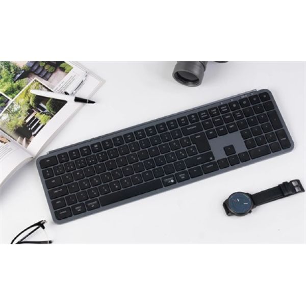 Keychron B6 Pro Bluetooth / vezeték nélküli magyar Scissor Switch mechanikus billentyűzet fekete-szürke