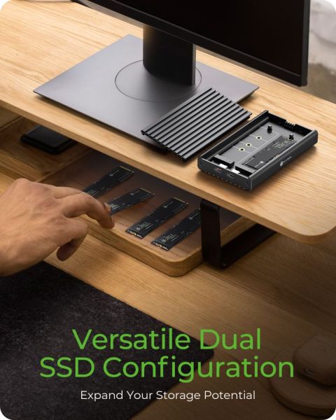 Raidsonic IcyBox IB-2817M-C32 Enclosure for 2x NVMe SSD with USB 3.2 Gen 2x2 Type-C connection