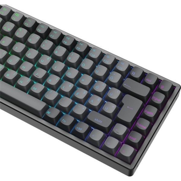 Keychron K2 Max Bluetooth / vezeték nélküli magyar Super Red mechanikus billentyűzet fekete