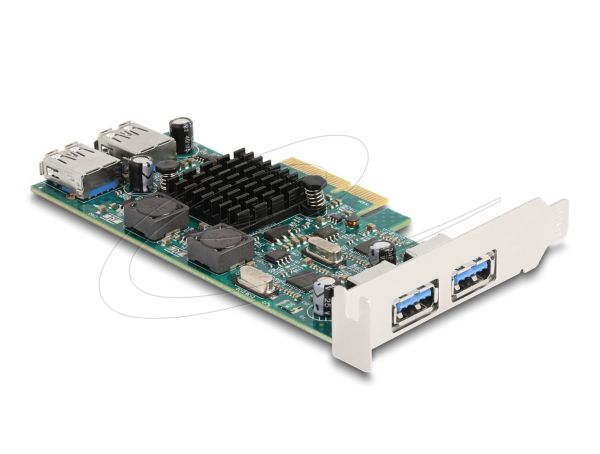 DeLock PCI Express x4 Card to 2xExternal USB 5Gbps Type-A + 2xInternal USB 5Gbps Type-A Dual Channel Low Profile Form Factor