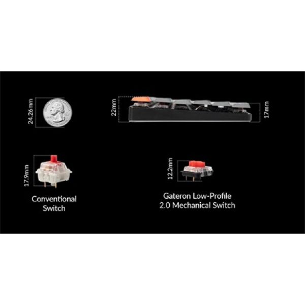 Keychron K5 Max Bluetooth / vezeték nélküli / USB magyar low profile mechanical 2.0 red mechanikus billentyűzet fekete-s