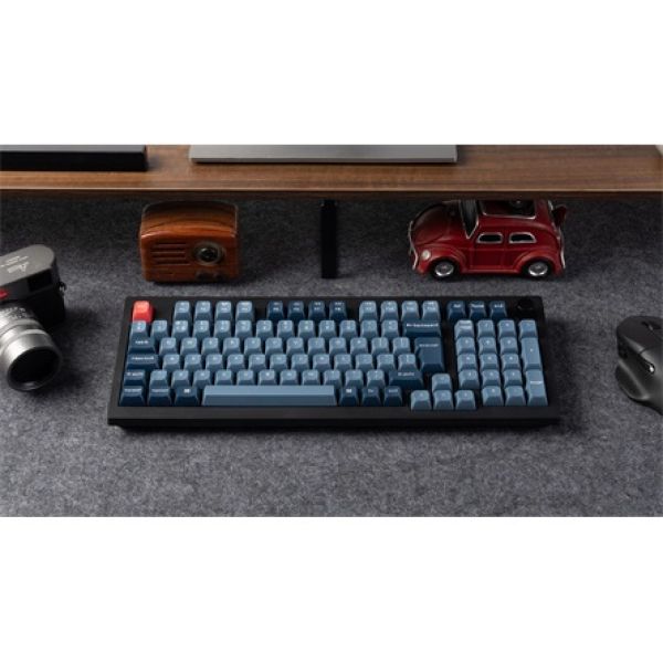 Keychron V5 Max Bluetooth / vezeték nélküli magyar Gateron Jupiter Red mechanikus billentyűzet fekete