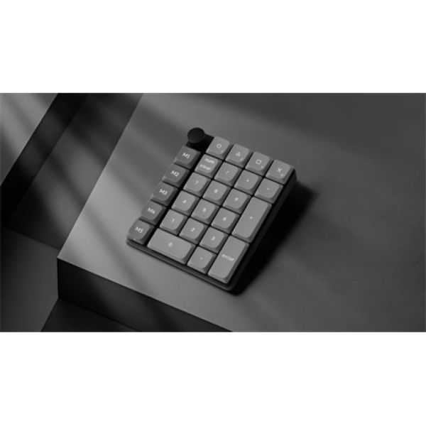 Keychron K0 Max Bluetooth / vezeték nélküli Milk POM Brown mechanikus numerikus billentyűzet fekete