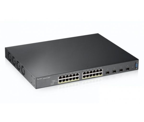 ZYXEL XGS2210-28HP 24-port GbE L2 PoE Switch with 10GbE Uplink