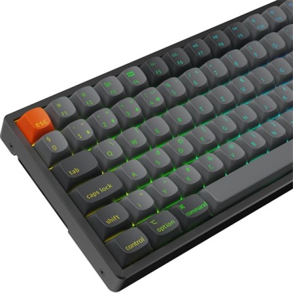 Keychron K2 Max Bluetooth / vezeték nélküli magyar Super Red mechanikus billentyűzet fekete