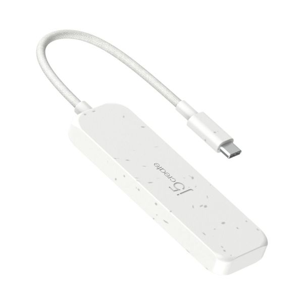 j5create Eco-Friendly USB-C to 4-Port Type-C Gen 2 Hub Nature White
